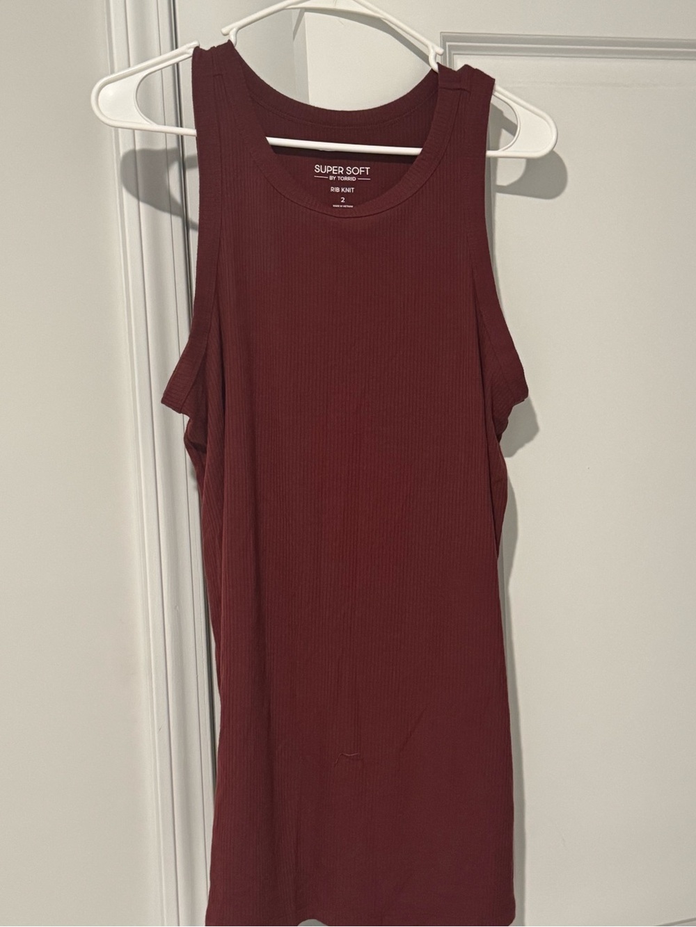 torrid Super Soft Ribbed Tank - Burgundy